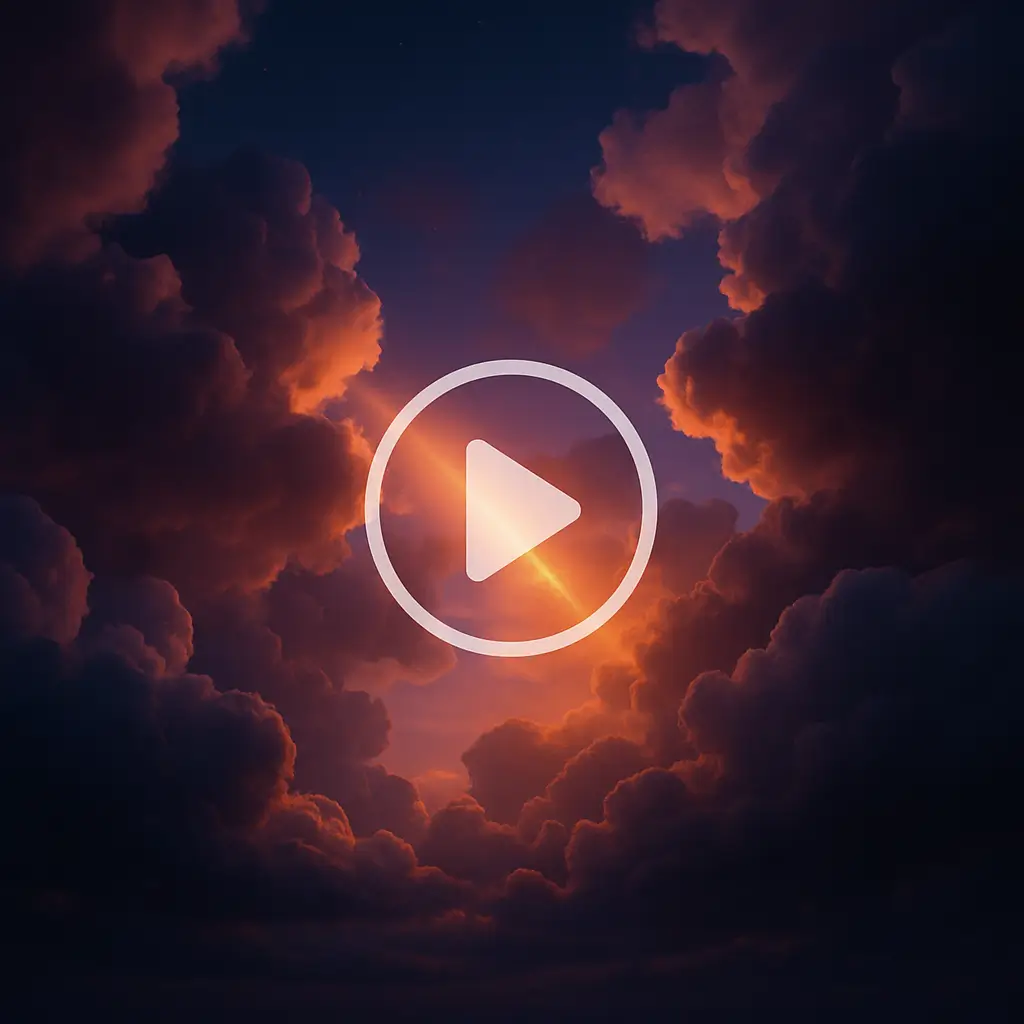 A cinematic sky full of glowing clouds and dynamic depth, representing camera motion and visual storytelling.